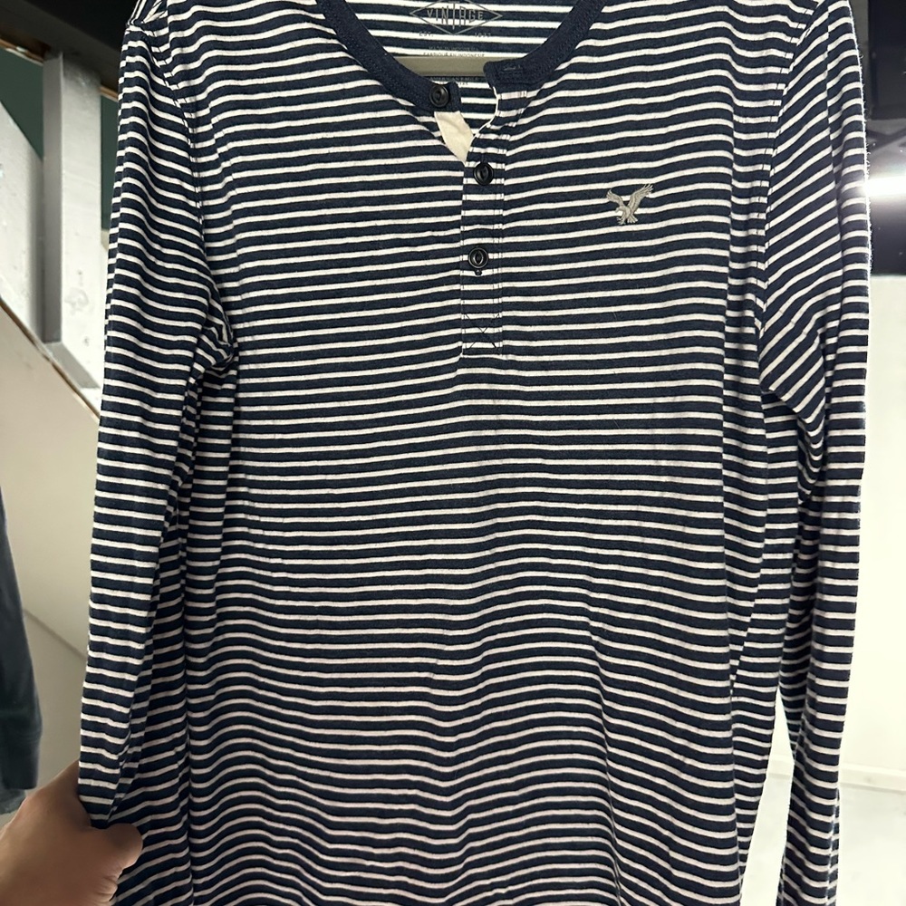 American Eagle striped button up